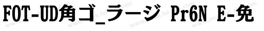 FOT-UD角ゴ_ラージ Pr6N E字体转换